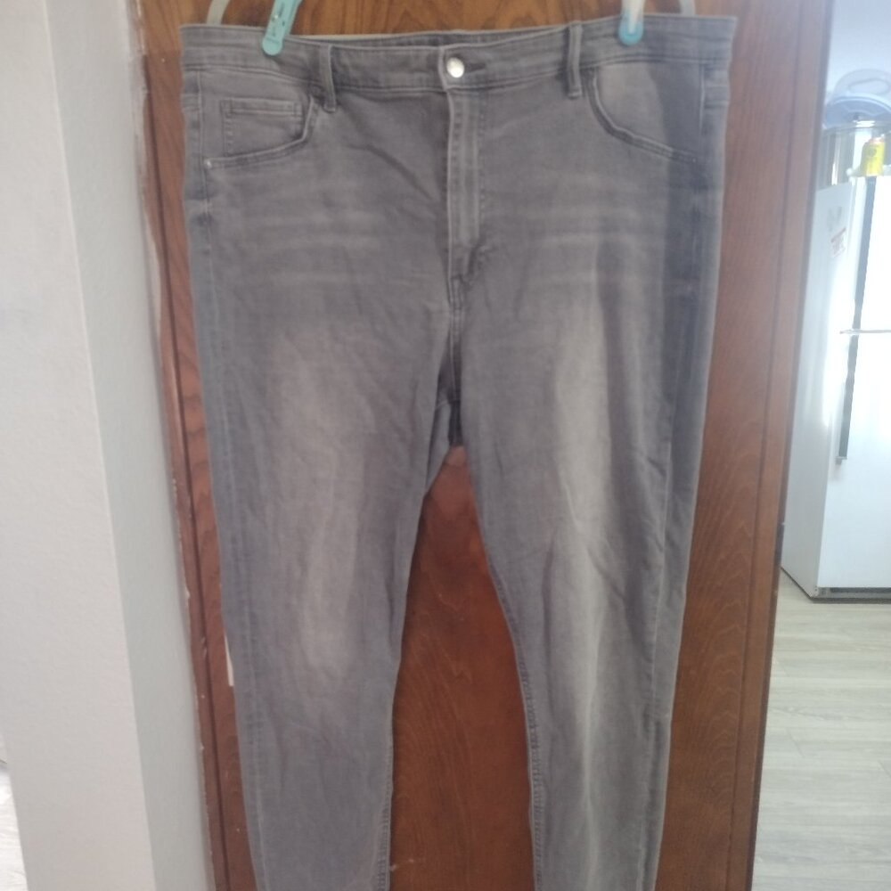 H&M Gray Curvy High Rise Jeggings US 18